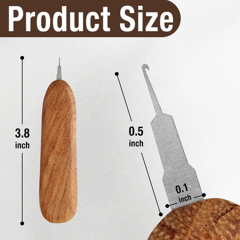 Ergonomic Wooden Needle Threader For Hand Sewing With Hardwood Handle And Stainless Steel Hook For No Fuss Easy Threading 1 Cm Extended Tip That Fits Small Eye Needles And Sewing Machines Savina. Product size details.