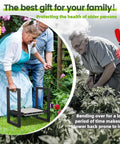 Heavy Duty 19 Inch Garden Stool And Kneeler With Upgraded Wider 1.6 Inch Cushion used by elderly woman in garden