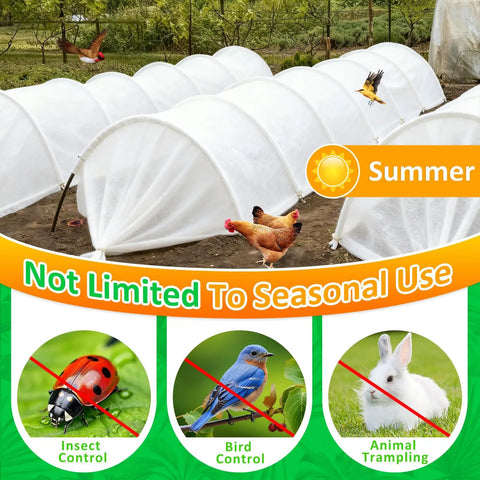 White Frost Cloths For Outdoor Plants 10 By 30 Ft Freeze Protection Tree And Vegetable Covers Winter Garden Blanket Sun Cover For Greenhouse And Vegetables