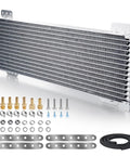 40K Transmission Cooler Kit For Heavy Duty Trucks And Towing Low Pressure Drop Oil Cooler System with components and hoses