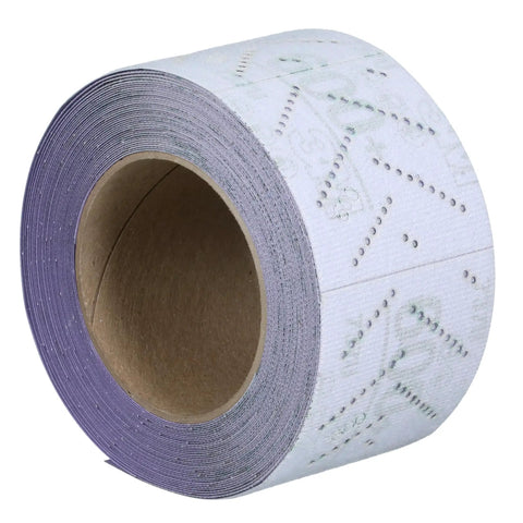 Cubitron II Hookit Pro Grade Abrasive Sheet Roll 70 mm By 12 M 80 Plus Grade Multi Hole Automotive Sanding Paper, side view