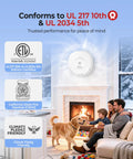 2 In 1 Smoke And Carbon Monoxide Detector With 10 Year Sealed Battery Dual Sensor Protection For Safer Home Easy Install Loud Alarms Smart Home Safety Upgrade mounted in living room