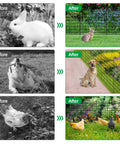 Before and after images showing No Dig Decorative Outdoor Garden Fence With 12 Panels For Easy Yard Border And Pet Playpen installed.