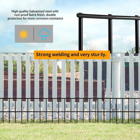 Underground Animal Barrier Fence Kit 30 Ft Total With 24 In Panels And 15 In Depth, One And A Half Inch Gap, Ground Stakes