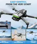 Get That Fresh 4K Drone With Camera For Adults Featuring A Nifty 5 Inch FPV Touchscreen For Smooth Flight Control Plus Smart GPS Auto Return And Follow Me Modes Ready To Capture Epic Shots Anytime, showing brushless motors and easy controls.