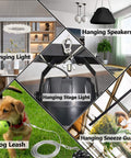 Heavy Duty Stainless Steel Safety Cable Lock With Loops And Carabiner, used for hanging lights, speakers, dog leash, sneeze guard.