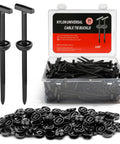50Pcs Upgraded Nylon Cable Tie Buckle Universal Heavy Duty Self Locking Automotive Fasteners in box with individual pieces