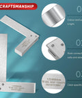 Machinist Square Set 2 Inch 3 Inch 4 Inch And 6 Inch Squares High Precision Steel 90 Degree L Type Bench Tool details