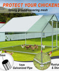 Heavy Duty Beefy Outdoor Chicken Coop With Metal Frame Large Poultry Pen Enclosure Rustproof Wire Mesh Waterproof Chicken Run