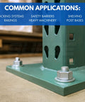 Heavy Duty 3/8 Inch By 5 Inch 304 Stainless Steel Wedge Anchors For Concrete And Cement, used in racking system base.