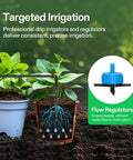 All In One Professional Drip Irrigation Kit With Pump, Timer, Regulator, 15W Output, watering plants with flow regulator