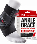 Pro Grade Ankle Brace For Sprain Prevention And Recovery With Bio Flex Therapy Support next to packaging, lightweight design