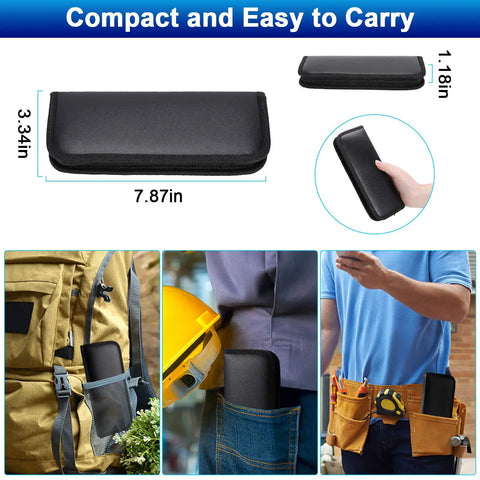Beast Mode Gun Cleaning Kit with bristle brushes in black leather case shown for compact portability, pocket and belt use.