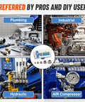 Stainless Steel Pipe Plug Fittings Assortment Kit used in plumbing, industrial, hydraulic, and air compressor settings