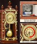 Retro Clock Building Kit For Adults With Rotating Gears And Old School Vibe Pendulum For Home Decor 751 Piece Mechanical Set