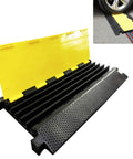 5 Channel Rubber Cable Protector Ramp With Flip Open Top Cover Heavy Duty 18000 Lbs Capacity Traffic Speed Bump for driveways