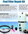 Pool Filter Repair Kit For Pentair Fns Plus One Stop Tension Clamp High Flow Air Relief Valve components displayed