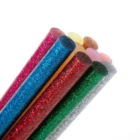 Glitter Hot Glue Sticks 4 By 0.27 Inch Mini Colored 48 Pack For Hot Glue Gun Assorted Colors Non Toxic Food Grade EVA Quick Drying Strong Bond Safe For Bible Scrapbooking And DIY Projects