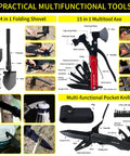 All In One 160 Piece Survival And First Aid Kit For Outdoors With Upgraded MOLLE Bag, Emergency Camping Gear with tools