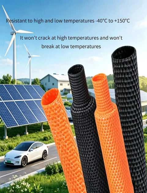 Pro Grade Braided Cable Sleeve For Ultimate Wire Management Heat Shrink Ready 300cm Flexible Polyester outdoor use image