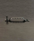 Side view of Steel Sawtooth Picture Hangers With Screws 50 Pack For Frames Clocks Paintings And Artwork Black Durable Rust Resistant