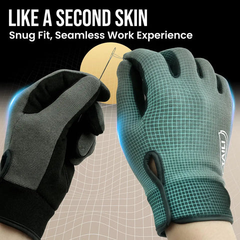 Level 2 Needlestick And Level 5 Puncture Resistant Work Gloves With Grip Enhanced Cut Protection, shown in use, Size L