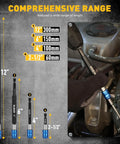 Beefed Up Heavy Duty Drill Bit Extension Set With Magnetic Bit Holder And Aluminum Sleeve Quick Release One Quarter Inch Hex Shank Includes Two Four Six And Twelve Inch Extensions Made From Durable CRV Steel shown installed in engine.