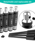 RC Nut Driver Set With Titanium Coated Tips For Hobby Drones Quadcopters Cars And Planes Four Size Hex Wrenches 4.0mm 5.5mm 7.0mm 8.0mm Durable High Speed Steel Tools For Precise Repairs shown with detachable bits
