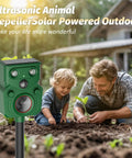 Solar Motion Sensor Ultrasonic Deer Repellent 2 Pack With LED Lights Waterproof Outdoor Wildlife Deterrent For Deer Coyotes Raccoons And Dogs 2026 Upgrade Easy Setup And Humane Yard Protection in garden