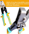 Lock Notcher And Gutter Crimper Tool For Sheet Metal And Vinyl Siding, close-up of steel jaws and ergonomic grips