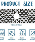 Go To Sink Mat With Faucet Splash Guard, Mosaic Texture, 15.5 x 5.5 inches, showing non-slip and absorbent features