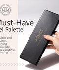 Portable gel palette from Solid Gel Nail Polish Kit With Ombre Colors 24-Color Hema Free Set With Pro Brush Soak Off LED Gel Kit.