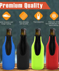 Insulated Beer Bottle Koozies Set Of Four Color Covers Keeps Drinks Cold And Hands Warm With Thick Neoprene And Stitched Edges