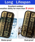 Ashoaza private driveway sign, aluminum, 12x6 in, no parking no turnaround, weatherproof, 2-pack