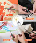 Ultra Sharp 5 Inch Embroidery Scissors 2 Pack Precision Snips For Crafting Crochet Sewing Paper Cutting And Fabric Work Razor Blade Shears For Delicate Threads And Detail Work, used for sewing, paper, school, and home crafts
