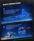 Easy operation instructions for using 5 Ton Hydraulic Bearing Puller And Hub Removal Tool Kit 2 In 1 Gear Pulley Extractor Set.