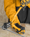14 Inch Heavy Duty Bolt Cutter with Beefy Cutting Power for Wire Cable Chain Link and Fence in action on metal wire