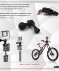 Universal Ball Mount Adapter For Action Cameras, Rotating Ball Head Mount With Metal Screws, Compatible With RAM Ball Heads