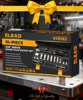 All In One Pro Grade Spark Plug Socket Set With Three Eighths Inch Drive Magnetic Swivel Sockets And Torque Wrench, gift-wrapped box