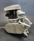 High Performance V100 Cylinder Body Kit 50mm Bore for 66cc 80cc 100cc two-stroke engines, side view shows steel sleeve installed