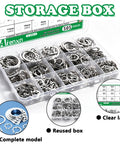 505 Piece C Clips Kit With 19 Sizes External Retaining Rings In 304 Stainless Steel Snap Ring Set From M3 Through M26 in box