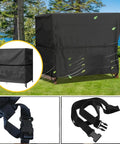 3 Seater Outdoor Swing Cover Beefed Up All Weather Protection Waterproof Patio Hammock Garden Porch Swing Canopy UV Resistant Glider Chair Cover 80 X 59 X 72 Inch displayed on grass with close-up of straps and buckle detail