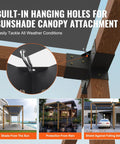 Four Way 4x4 Pergola Brackets Heavy Duty Tough As Nails Corner Brackets For Wood Beams installed with canopy attachment