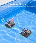Cordless Robotic Pool Cleaner With 180 Minute Runtime For Inground Pools Wall And Waterline Climbing Auto Vacuum in pool
