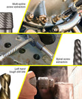 35 Piece Screw Extractor Set With Left Hand Drill Bits and Multi Spline Extractors for Removing Broken Bolts and Stripped Screws shown in use.
