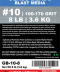 Glass Beads For Blast Cleaning Extra Fine Abrasive Media 100 170 Mesh 8 Lb 3.6 Kg Peening At Low Pressure Gentle On Aluminum Brass And Plastic Pro Grade For Blast Cabinets And Sand Blasting Guns label