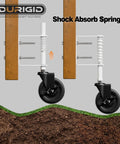 Spring Loaded Gate Wheel 4 Inch Side Break Caster For Wooden, Fence And Vinyl Gates, Heavy Duty Outdoor Gate Wheel