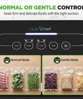 Image of Automatic Vacuum Sealer For Food Storage With Starter Kit And Quick Start Guide showing normal and gentle control modes