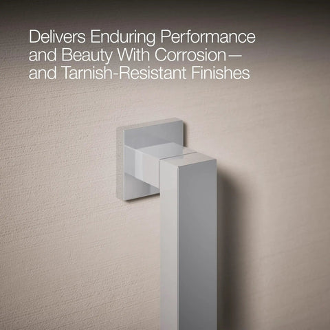 Square 12 Inch Grab Bar For Bathroom Safety And Accessibility, Durable Polished Chrome Bath Support Handle, ADA Compliant
