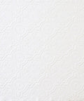 Victorian Tin Ceiling Paintable Wallpaper White, Prepasted Vinyl Peelable Wall Covering With 5 Inch Repeat, Straight Match